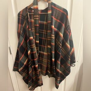 FAVLUX Multicolor Plaid Poncho